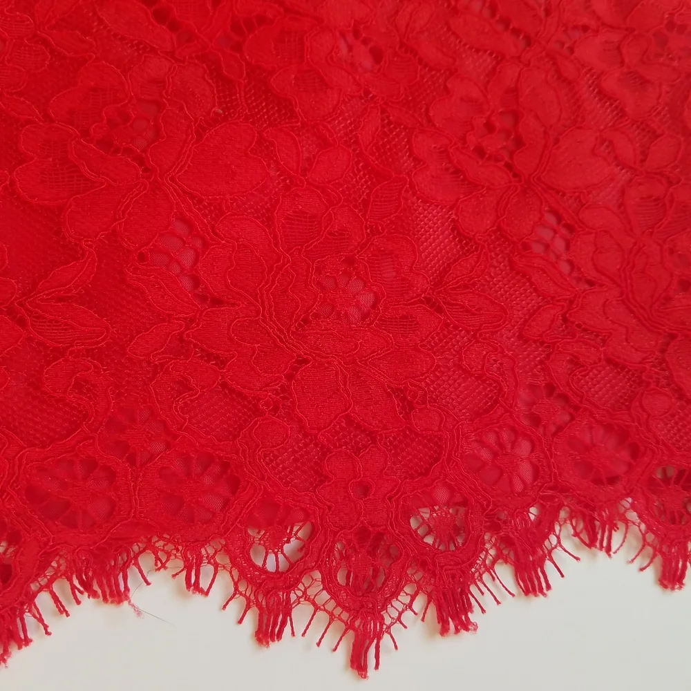 Shoshanna Red Lace Sleeveless Dress - Picture 11 of 11